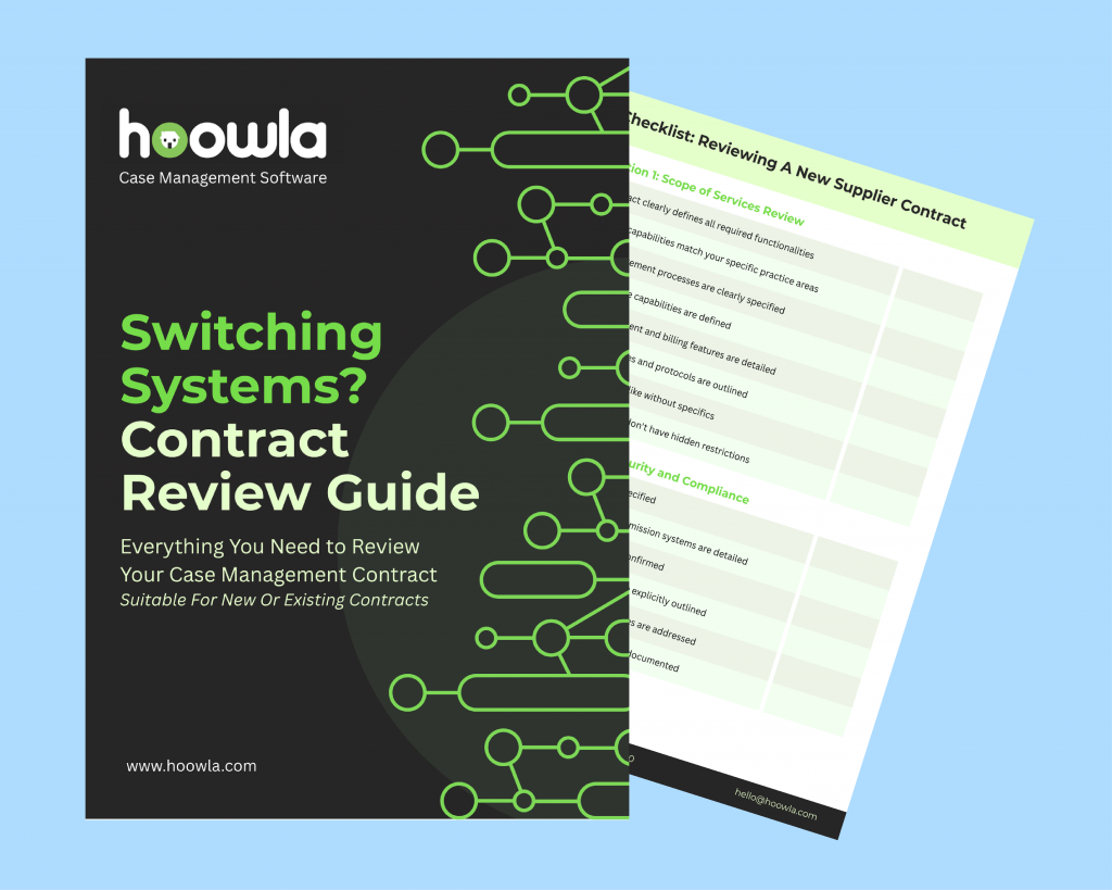 Hoowla Case Management Software - Contract Review Checklist